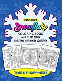 Snowflake Coloring Book: Happy Merry Christmas Design for Adults (Paperback)