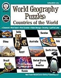 World Geography Puzzles: Countries of the World, Grades 5 - 12 (Paperback)