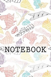 Notebook: Autumn Leaves in White, Lake District. Ruled (6 X 9): Ruled Paper Notebook (Paperback)