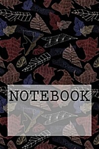Notebook: Autumn Leaves in Black, Lake District. Ruled (6 X 9): Ruled Paper Notebook (Paperback)