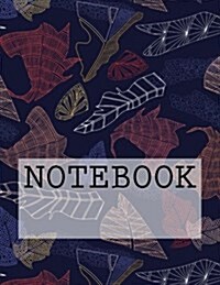 Notebook: Autumn Leaves in Blue, Lake District. Ruled (8.5 X 11): Ruled Paper Notebook (Paperback)