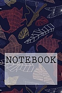 Notebook: Autumn Leaves in Blue, Lake District. Ruled (6 X 9): Ruled Paper Notebook (Paperback)