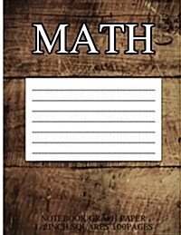 Math Notebook Graph Paper: Blank Quad Ruled Composition Books: 1/2inch Squares 200pages 100sheets (Paperback)