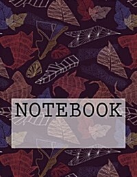 Notebook: Autumn Leaves in Purple, Lake District. Ruled (8.5 X 11): Ruled Paper Notebook (Paperback)