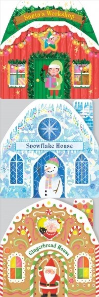 Santa Street Chunky Set: Santas Workshop, Snowflake House, Gingerbread House (Board Books)