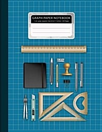 Graph Paper Notebook 1 CM. Gray Squares Size 8.5x11 Inches 120 Pages: Math School Icons Set Composition Notebook Blank Quad Ruled Student Teacher Scho (Paperback)
