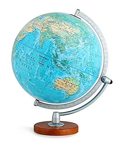 博目地球儀:30cm中英文地形政區雙畵面地球儀(LED感應燈光型)3006 (平裝, 第1版)