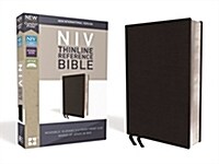 NIV, Thinline Reference Bible, Bonded Leather, Black, Red Letter Edition, Comfort Print (Bonded Leather)