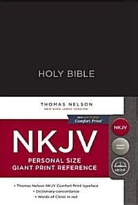 NKJV, Reference Bible, Personal Size Giant Print, Hardcover, Black, Red Letter Edition, Comfort Print (Hardcover)