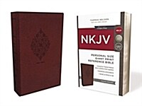 NKJV, Reference Bible, Personal Size Giant Print, Imitation Leather, Burgundy, Red Letter Edition, Comfort Print (Leather)