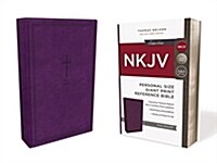 NKJV, Reference Bible, Personal Size Giant Print, Imitation Leather, Purple, Red Letter Edition, Comfort Print (Leather)