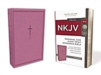 NKJV, Reference Bible, Personal Size Giant Print, Imitation Leather, Pink, Red Letter Edition, Comfort Print (Leather)