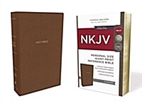 NKJV, Reference Bible, Personal Size Giant Print, Imitation Leather, Tan, Red Letter Edition, Comfort Print (Leather)