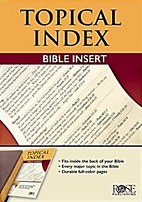 Topical Bible Index: Bible Insert (Paperback)