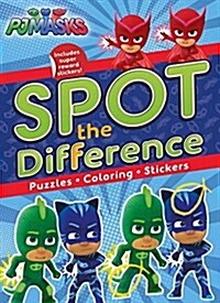 Pj Masks Spot the Difference: Puzzles, Coloring, Stickers (Paperback)