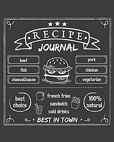 Recipe Journal: (Recipe Journal Vol. 29) Glossy And Soft Cover, (Size 8 x 10) Blank Cookbook To Write In, Paperback (Blank Cookbooks (Paperback)