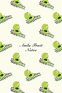 Amla Fruit Notes: 6x9 Notebook Watercolor Texture Design Fruit Pattern Cover. 108 Blank Lined Pages Matte Softcover Note Book Journal (Paperback)