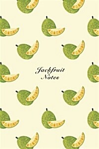 Jackfruit Notes: 6x9 Notebook Watercolor Texture Design Fruit Pattern Cover. 108 Blank Lined Pages Matte Softcover Note Book Journal (Paperback)