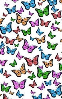 Colourful Butterflies Notebook: 5 x 8 150 Lined Pages Durable Glossy Softcover (Paperback)