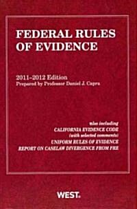 Federal Rules of Evidence 2011-2012 (Paperback, Chart, PCK)