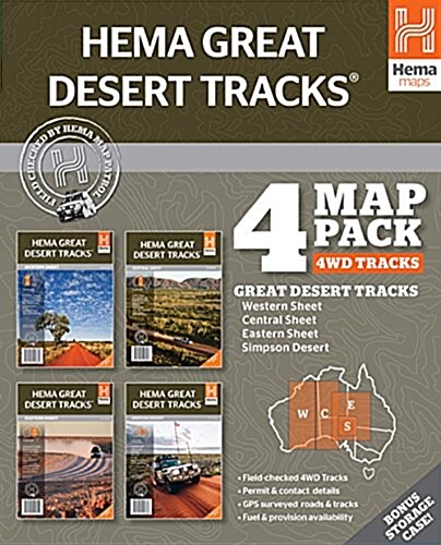 Hema Great Desert Tracks Map Pack (Paperback, 7 Revised edition)