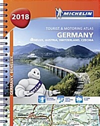 Germany, Benelux, Austria, Switzerland, Czech Republic 2018 - Tourist and Motoring Atlas (A4-Spiral) (Spiral Bound)