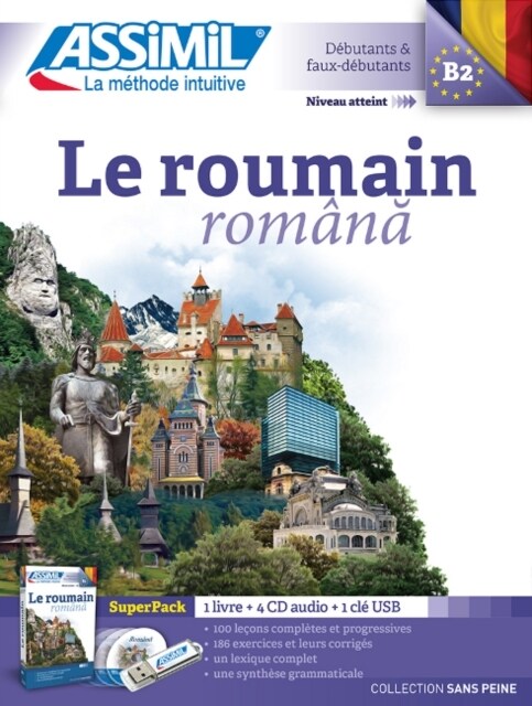 Le Roumain (Superpack) : Book + 4CD audio + 1 cle USB (Package)