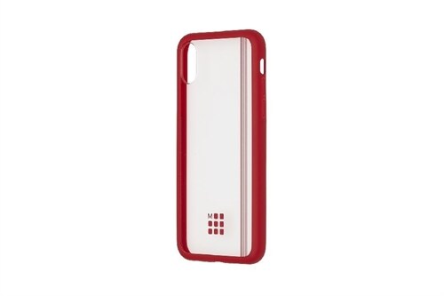 Moleskine Smartphone Case, Transparent Elastic Hard Case Scarlet Red, iPhone X (2.75 X 5.5 X .5) (Other)