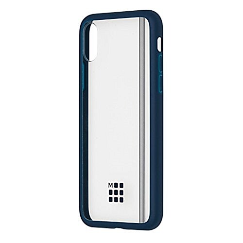 Moleskine Smartphone Case, Transparent Elastic Hard Case Steel Blue, iPhone X (2.75 X 5.5 X .5) (Other)