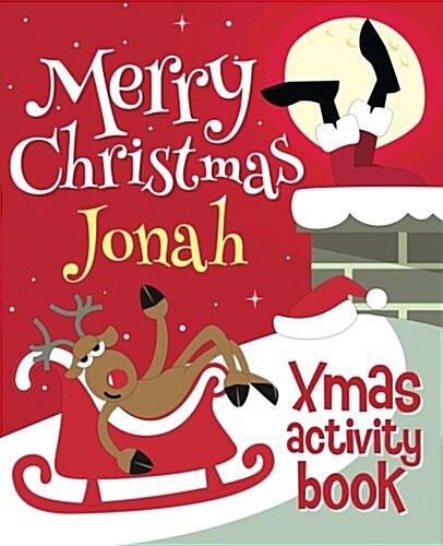 Merry Christmas Jonah - Xmas Activity Book: (Personalized Childrens Activity Book) (Paperback)