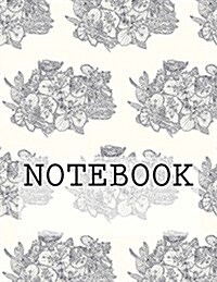 Notebook: Beetle on Blossom (Black), Lake District. Ruled (8.5 X 11): Ruled Paper Notebook (Paperback)