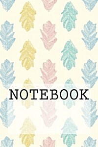 Notebook: Leaf in Cream, Rydal Water, Lake District. Plain (6 X 9): Plain Paper Notebook (Paperback)