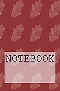 Notebook: Leaf in Berry Pink, Lake District. Plain (6x 9): Plain Paper Notebook (Paperback)