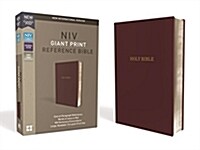 NIV, Reference Bible, Giant Print, Leather-Look, Burgundy, Red Letter Edition, Comfort Print (Imitation Leather)