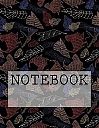 Notebook: Autumn Leaves (Black), Lake District. Squared (8.5 X 11): Squared Paper Notebook (Paperback)