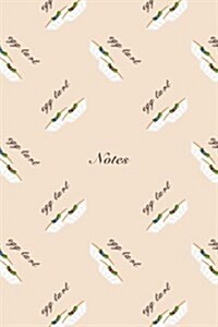 Notes: 6x9 Notebook Sweet Dessert Egg Tart Design Pattern Cover. 108 Blank Lined Pages Matte Softcover Note Book Journal (Paperback)