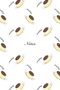 Notes: 6x9 Notebook Sweet Dessert Pudding Design Pattern Cover. 108 Blank Lined Pages Matte Softcover Note Book Journal (Paperback)