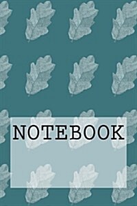 Notebook: Leaf in Green, Lake District. Plain (6x 9): Plain Paper Notebook (Paperback)