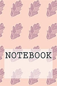 Notebook: Leaf in Light Pink, Lake District. Plain (6x 9): Plain Paper Notebook (Paperback)