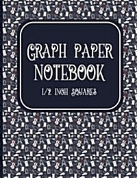 Graph Paper Notebook: 1/2 Inch Squares: Blank Graphing Paper with No Border - Square Grid Paper Journal, Perfect For The School Or Office! (Paperback)