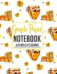 Graph Paper Notebook: 1/4 Inch Squares: Blank Graphing Paper with No Border - Graph Paper Lab Notebook, Double-sided, Non-Perforated, Perfec (Paperback)