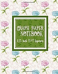 Graph Paper Notebook: 1/4 Inch Squares: Blank Graphing Paper with Borders - Graph Ruled for Middle School for College School/Teacher/Office/ (Paperback)