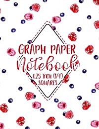 Graph Paper Notebook: 1/4 Inch Squares: Blank Graphing Paper with No Border - Graph Paper for Games, Double-sided, Non-Perforated, Perfect B (Paperback)