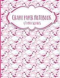 Graph Paper Notebook: 1/2 Inch Squares: Blank Graphing Paper with Borders - Graph Ruled Notepad for College School/Teacher/Office/Student - (Paperback)