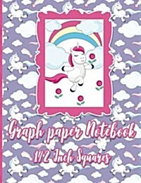 Graph Paper Notebook: 1/2 Inch Squares: Blank Graphing Paper with Borders - Graph Ruled Sheets for College School/Teacher/Office/Student - U (Paperback)