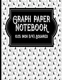 Graph Paper Notebook: 1/4 Inch Squares: Blank Graphing Paper with Borders - Square Grid Sketchbook, Perfect For The School Or Office! (Paperback)