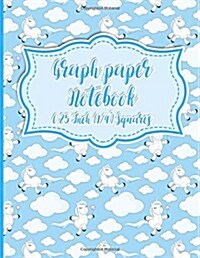 Graph Paper Notebook: 1/4 Inch Squares: Blank Graphing Paper with Borders - Square Grid Notepad for College School/Teacher/Office/Student - (Paperback)