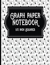 Graph Paper Notebook: 1/2 Inch Squares: Blank Graphing Paper with Borders - Square Grid Sketchbook, Perfect For The School Or Office! (Paperback)