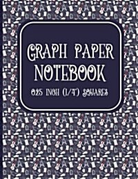 Graph Paper Notebook: 1/4 Inch Squares: Blank Graphing Paper with Borders - Square Grid Paper Journal, Perfect For The School Or Office! (Paperback)
