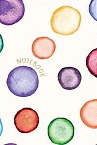 Notebook: Rainbow Watercolor Blobs Journal: 175-Page College-Ruled Watercolor Notebook (Paperback)